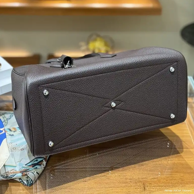 Affordable Palladium Hardware Clemence Victoria Bag Hermes Leather Coffee In Travel 0419